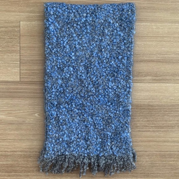 Mucros Weavers Ireland Mohair Woven Viscose Scarf Blue - Picture 1 of 6